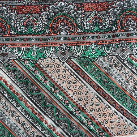 Honey Vintage Peach Silk Paisley Scarf 10 x 50 NWOT - Picture 9 of 10